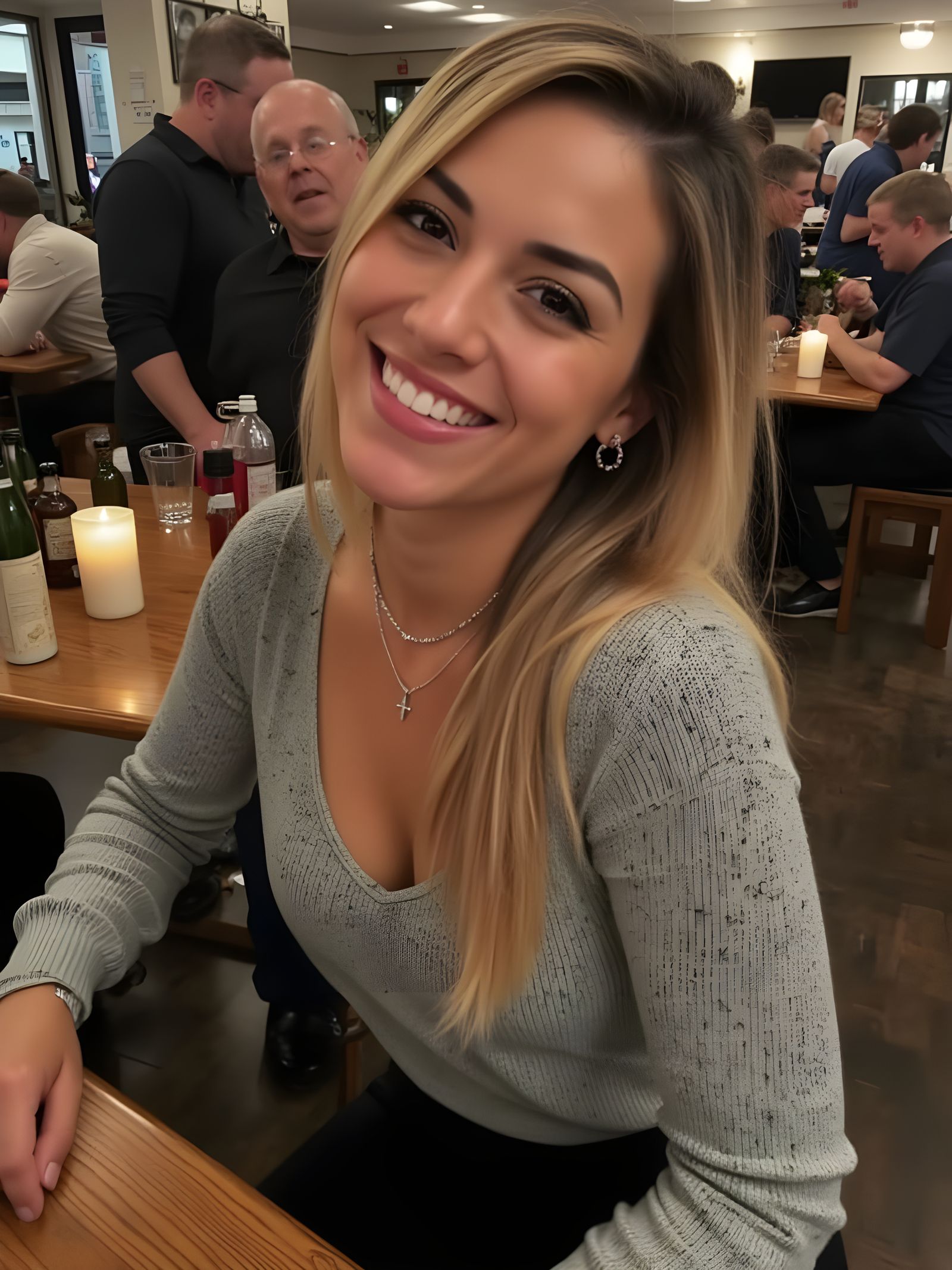 Joyful Woman in Casual Portrait