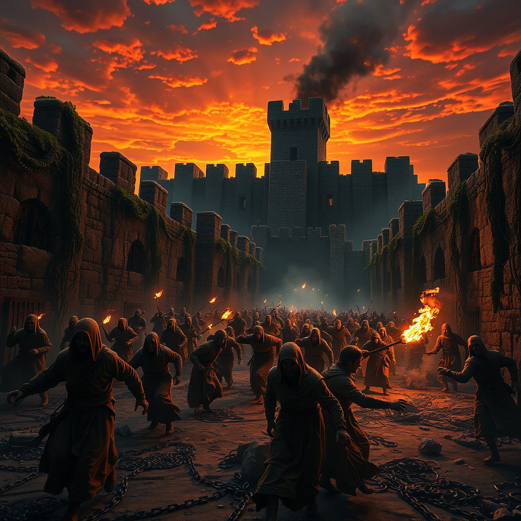 Dramatic Prison Breakout in Mystical Fortress