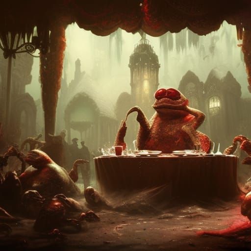 Toad Scarface at Rave, Detailed Matte Painting