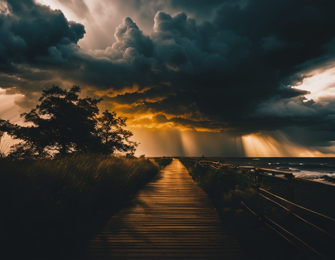 Stormy Night and Sunny Day in Cinematic Style