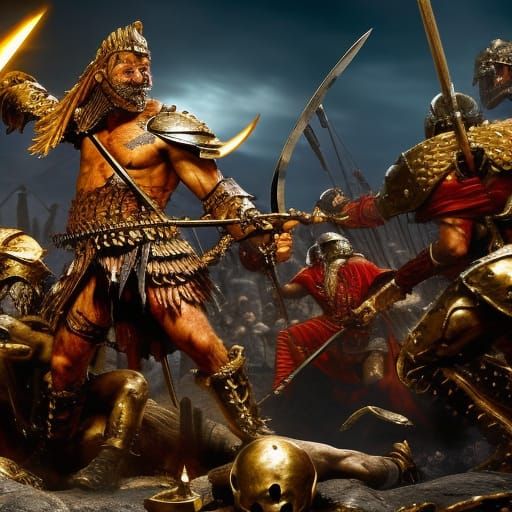 Portrait of Jason and the Argonauts vs skeleton army