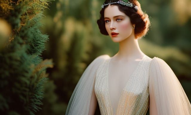 Sparkling Winter Street Scene in Digital Illustration