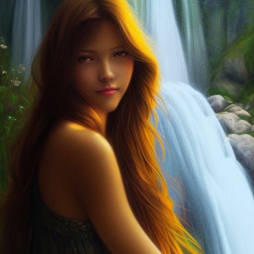 Shimmering Beauty Portrait in Dynamic Lighting