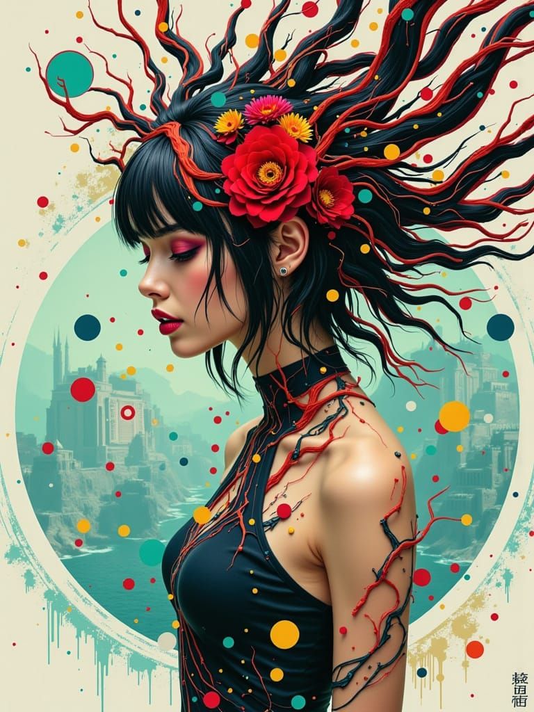 Dreamlike Portrait of an Otherworldly Entity in a Non-Approp...