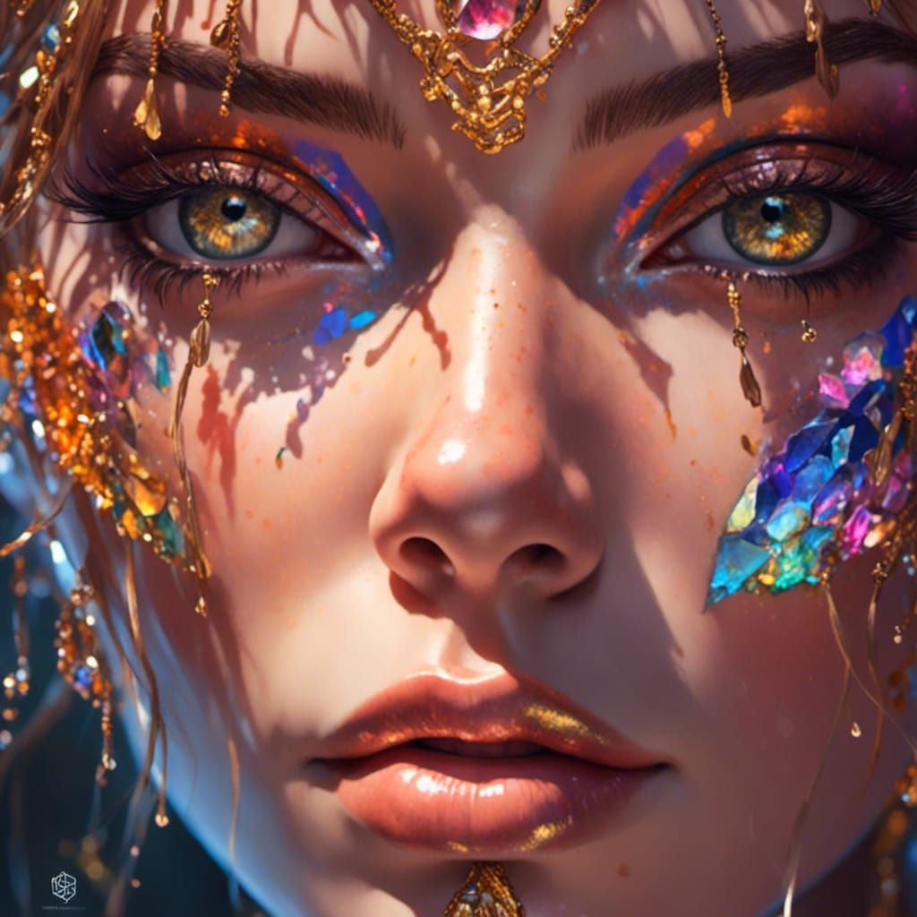 Detailed Eye Portrait in Hyperdetailed Style