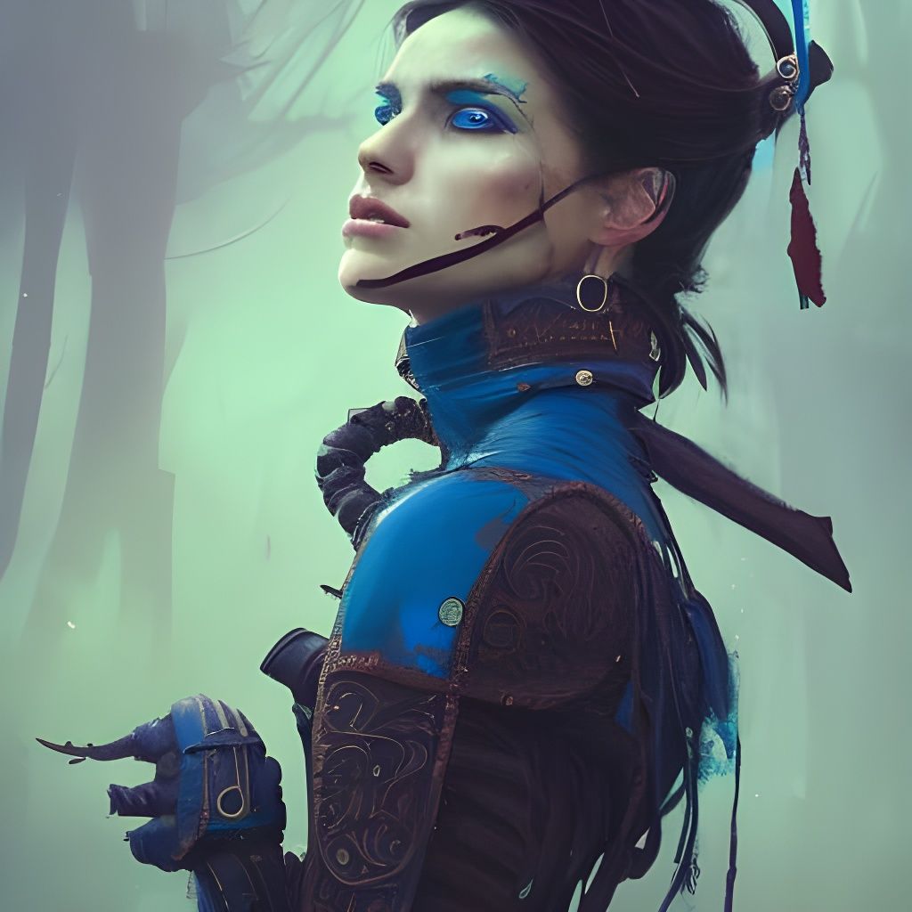 Anthropomorphic Vampire Pirate Portrait in Deep Color