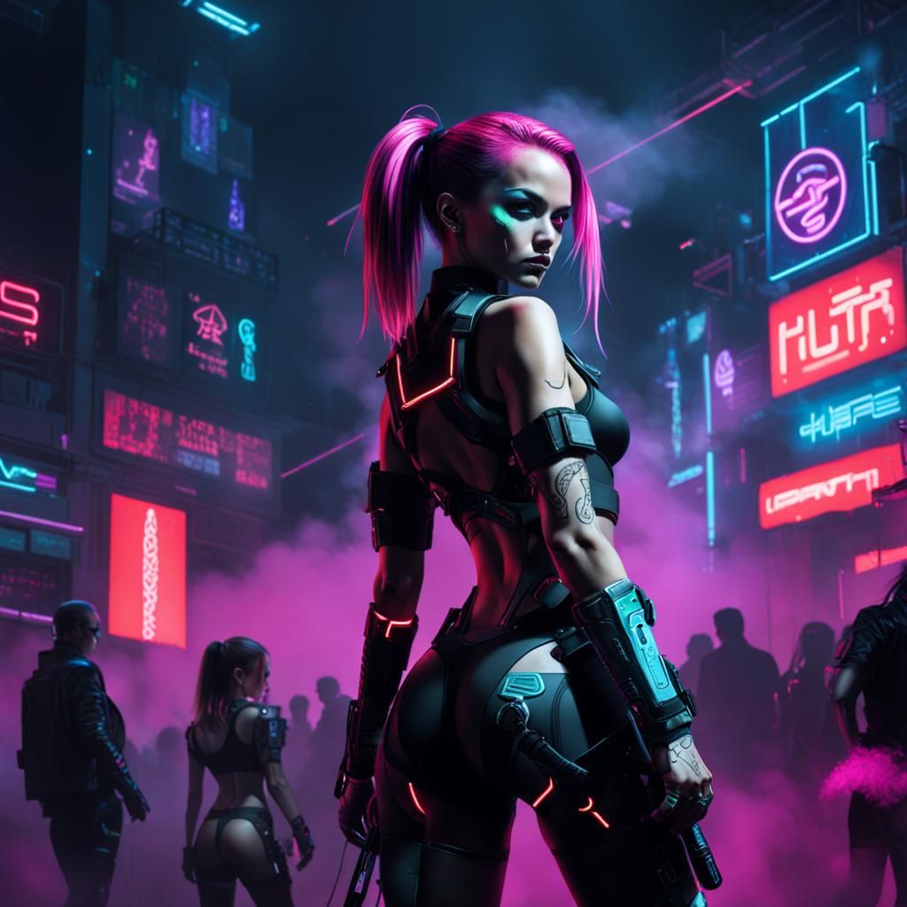 Cyberpunk Burlesque: Neon and Smoke