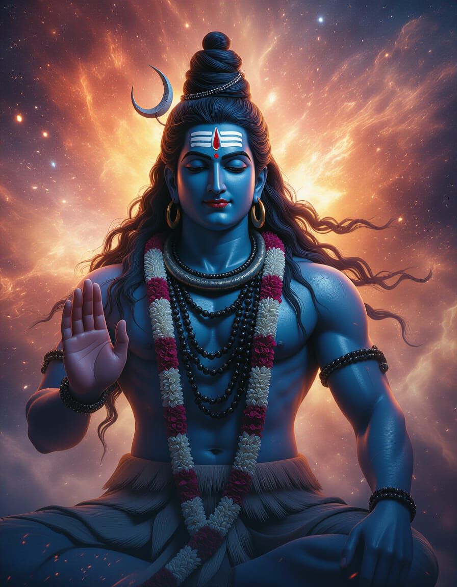 Lord Shiva's Cosmic Fury in Ultra-Realistic Digital Art