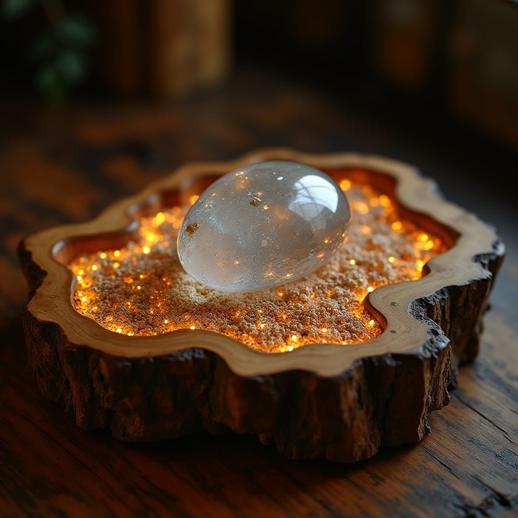 Elegant Ornate Display of Precious Stone in Art Nouveau Styl...