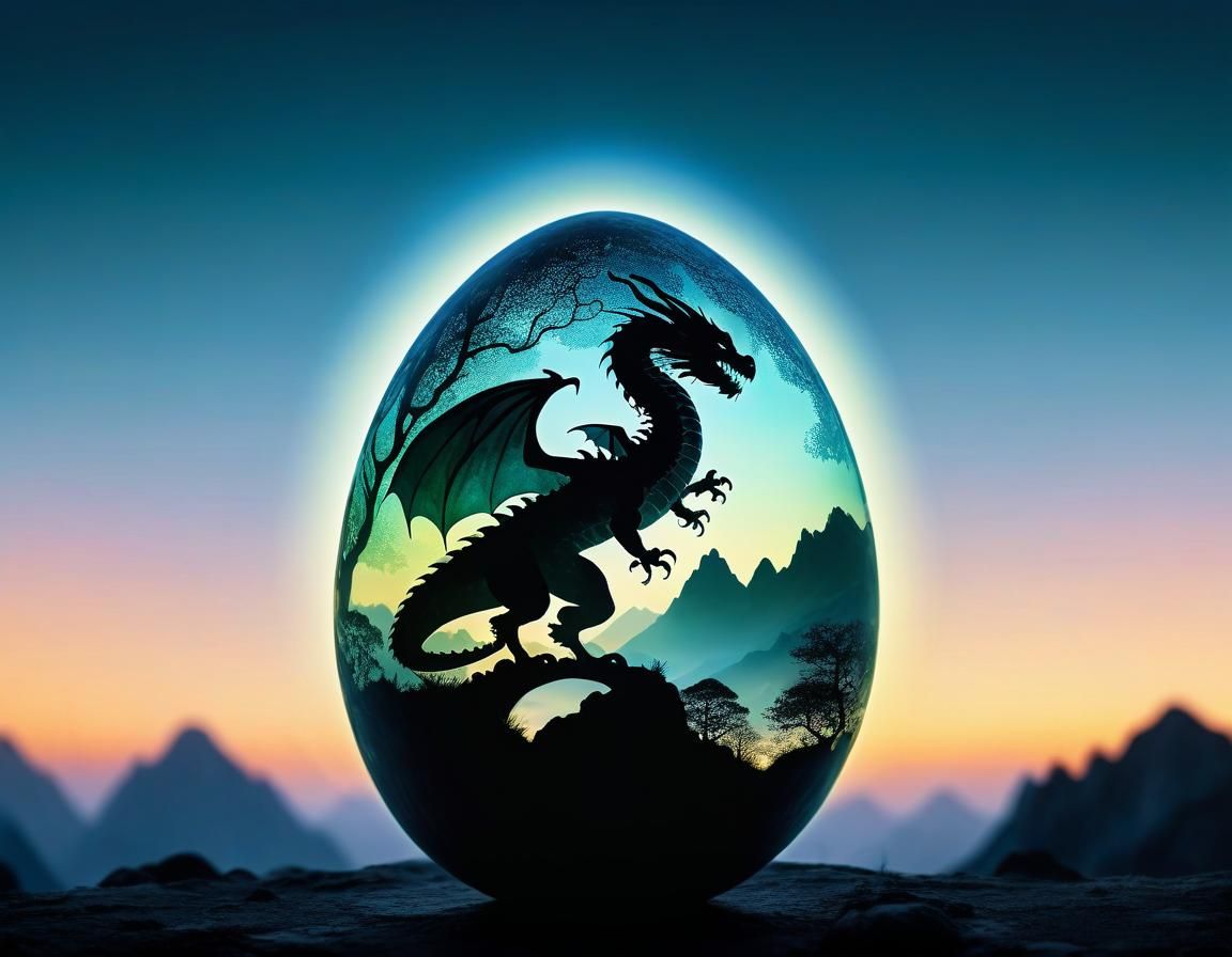 Magical Dragon World Revealed in Egg Silhouette
