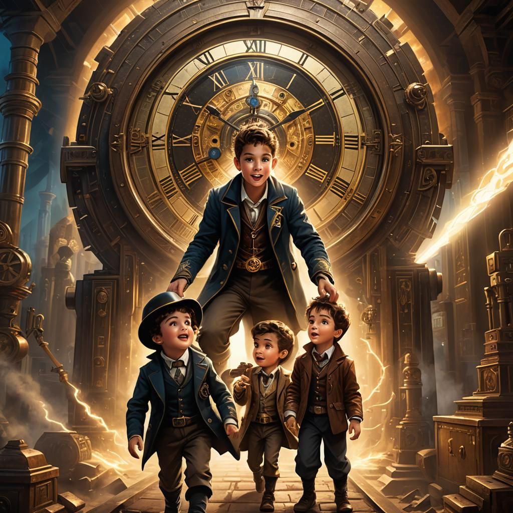 Steampunk Brothers Discover Time Machine
