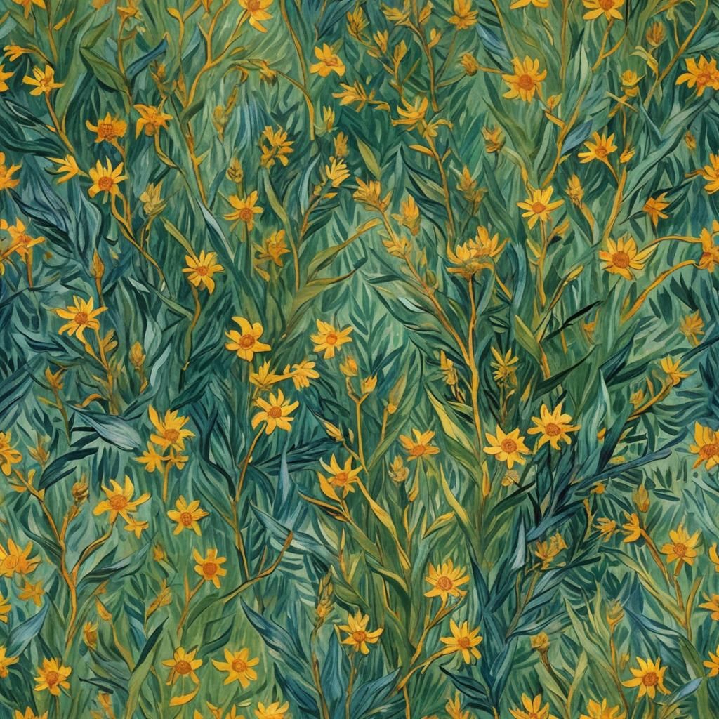 Silence in Gold: Impasto Gouache Masterpiece