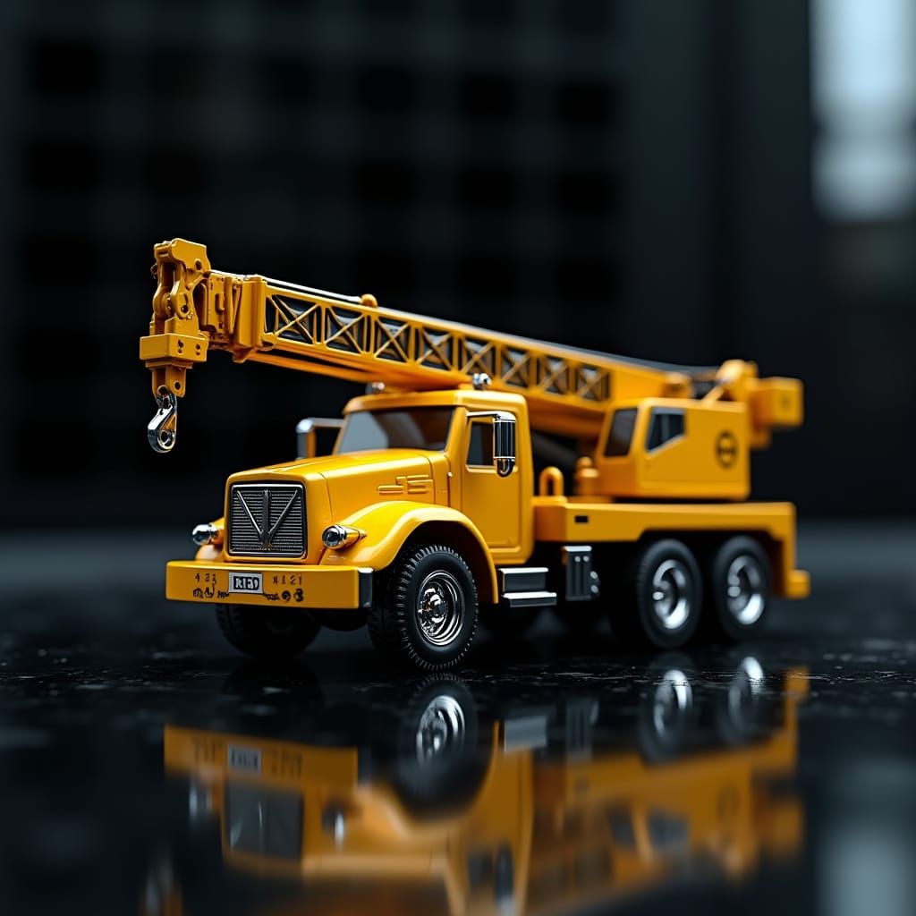 A Die-cast Metal Toy Crane