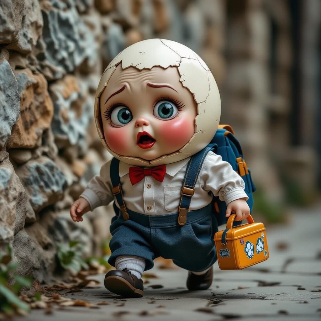 Grotesque Baby Humpty Dumpty Goes to Preschool