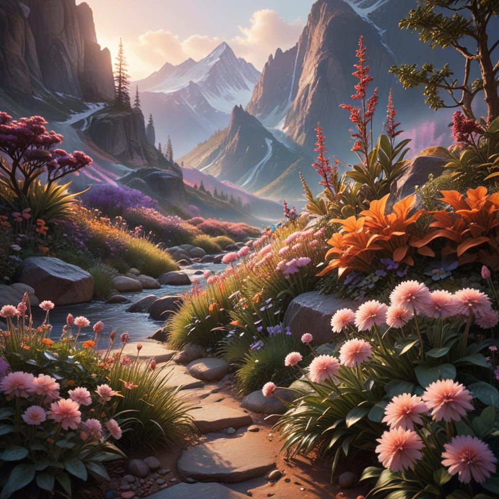 An ethereal fantasy landscape