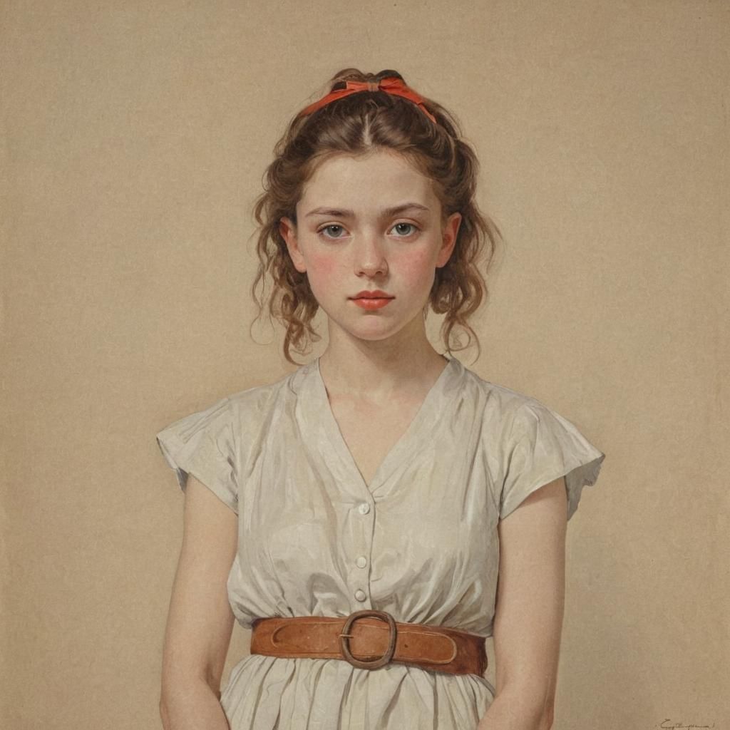 Classical Portrait of Young Lady Brutman