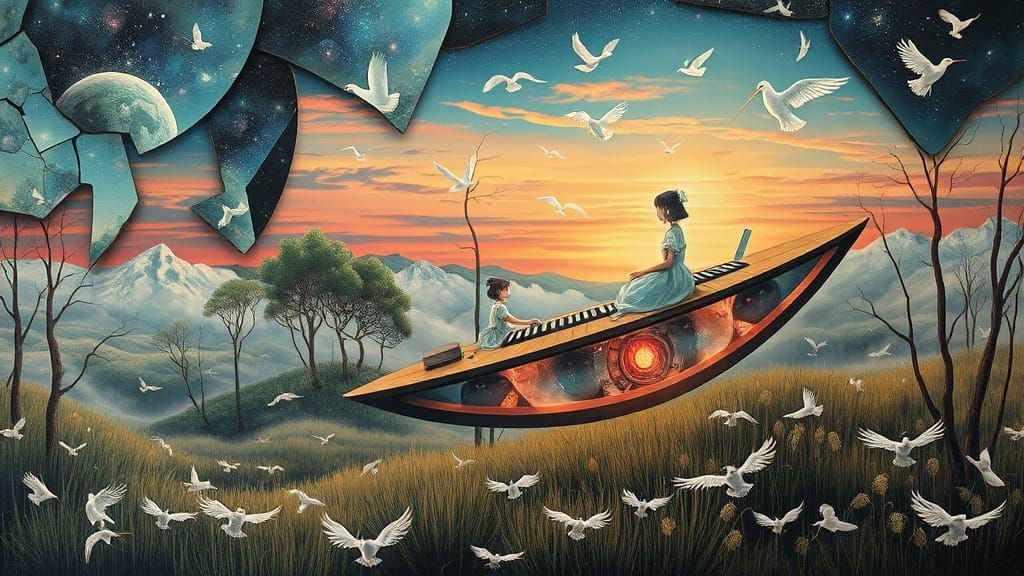 Dreamlike Landscape Inspired by Mulgil Kim, Rothko and Magri...