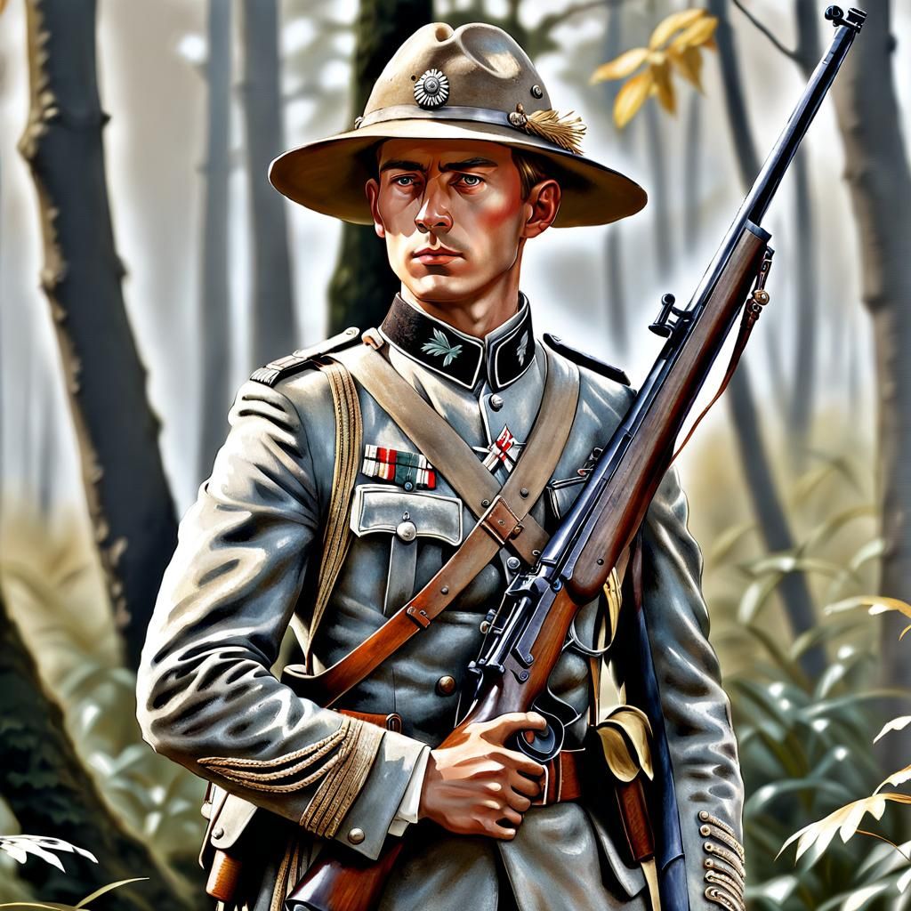 German soldier in Burundi during the WWI