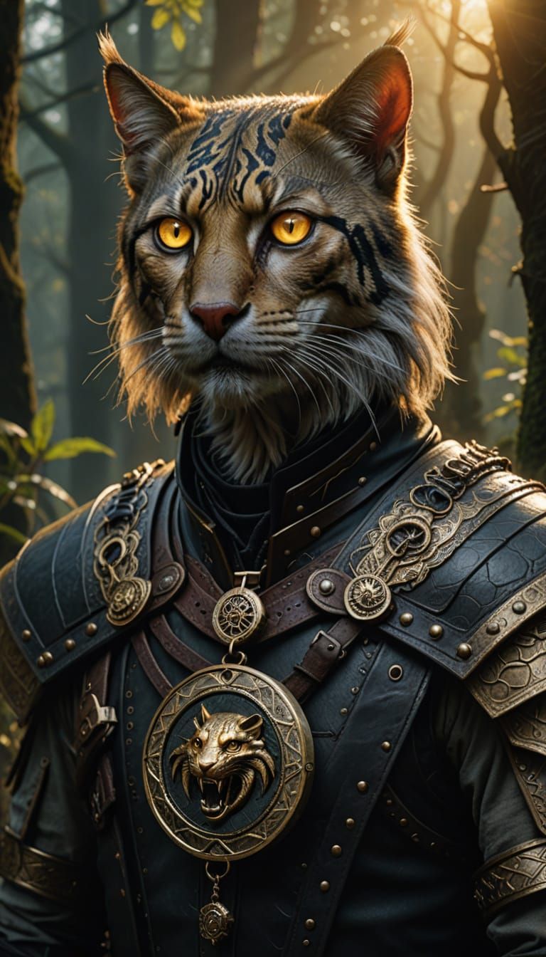 Witcher in Mysterious Forest Glows with Feline Eyes