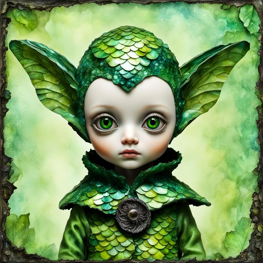 Green scale capelet
