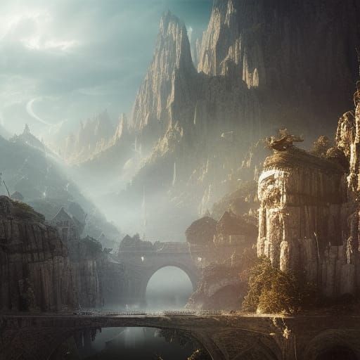 Epic Cinematic Digital Painting of Peaceful Scene