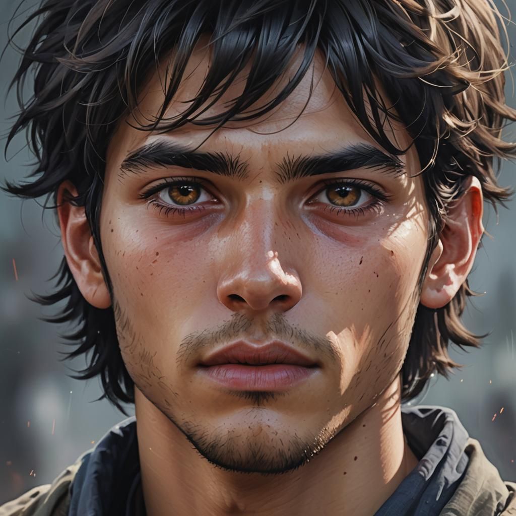 Ethereal Portrait in Art Nouveau Style