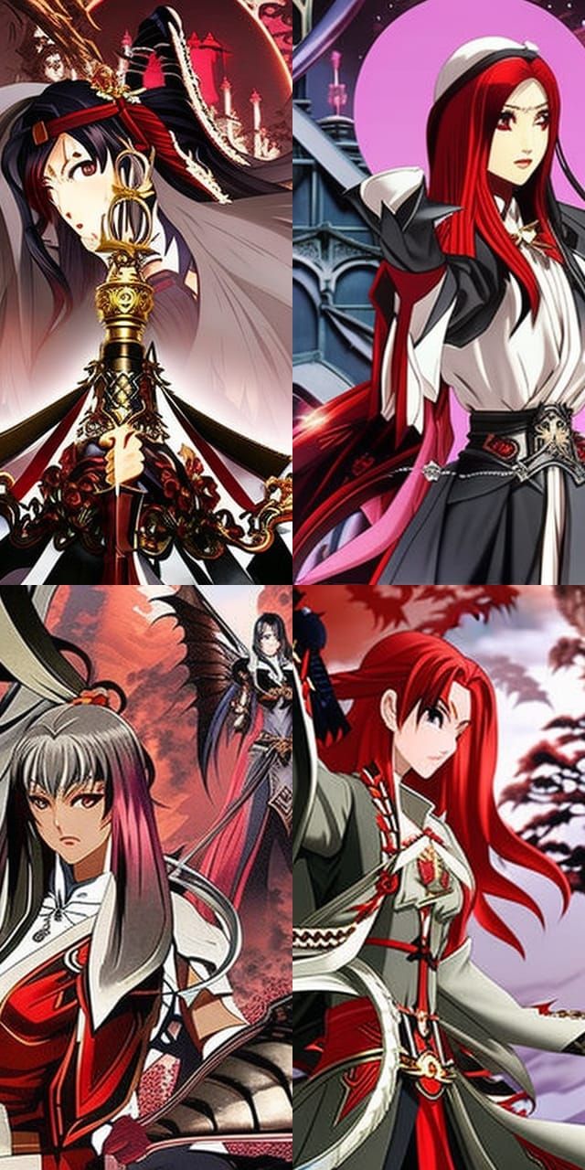 Gothic Horror Character in Castlevania Style