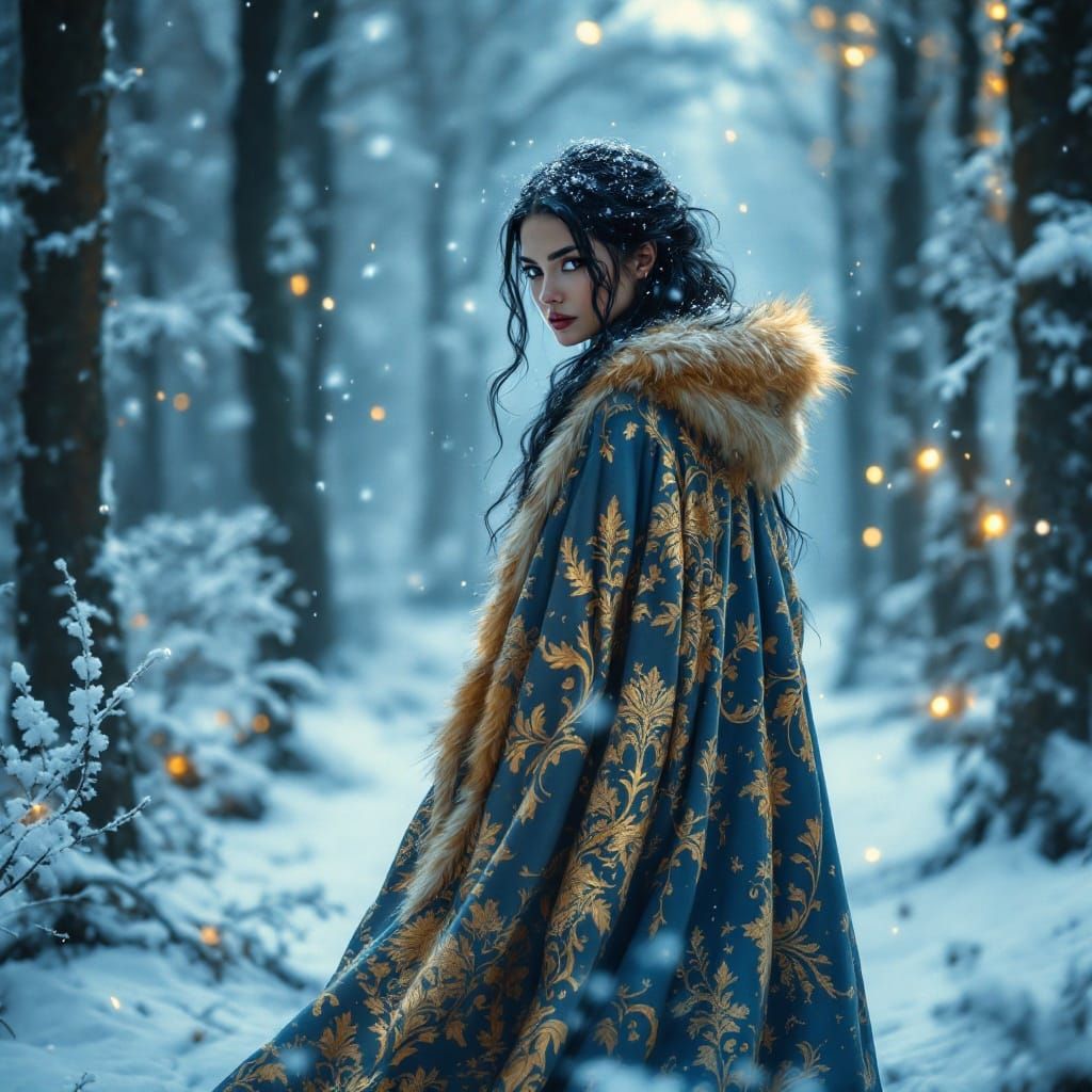 Ethereal Winter Majesty in a Snowy Forest
