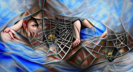 Intricate Spider Web: A Glistening Trap