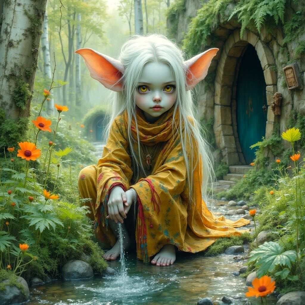 Gentle Creature Washing Scarf in Whimsical Style