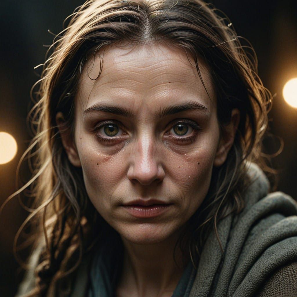 Gentle House-Elf Woman in Warm Golden Light