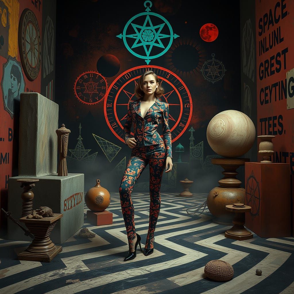 Surrealist Dreamscape in Aesthetic of Abstract Expressionism