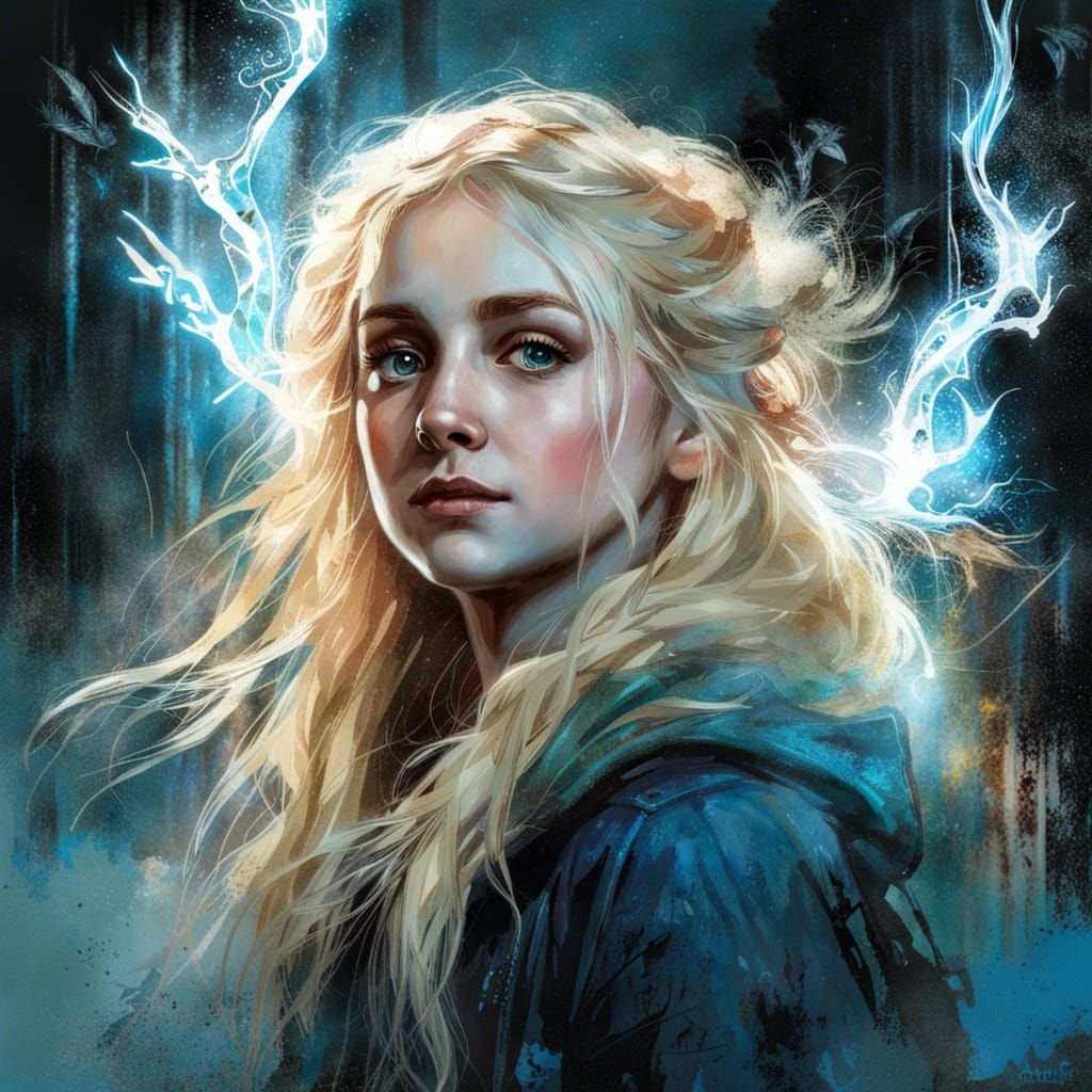 Enchanting Portrait of Luna Lovegood in Hyperrealistic Style