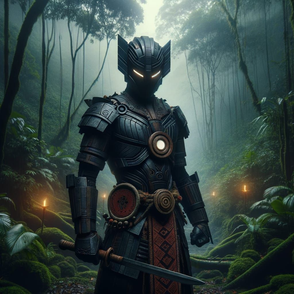 Tokusatsu Warrior in Eastern Indonesian Jungle