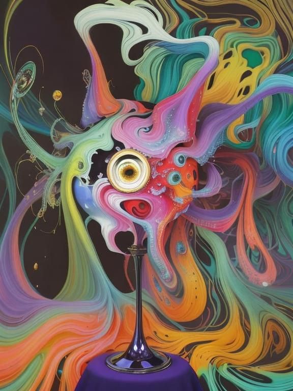 Cosmic Characters in Oil Painting Style