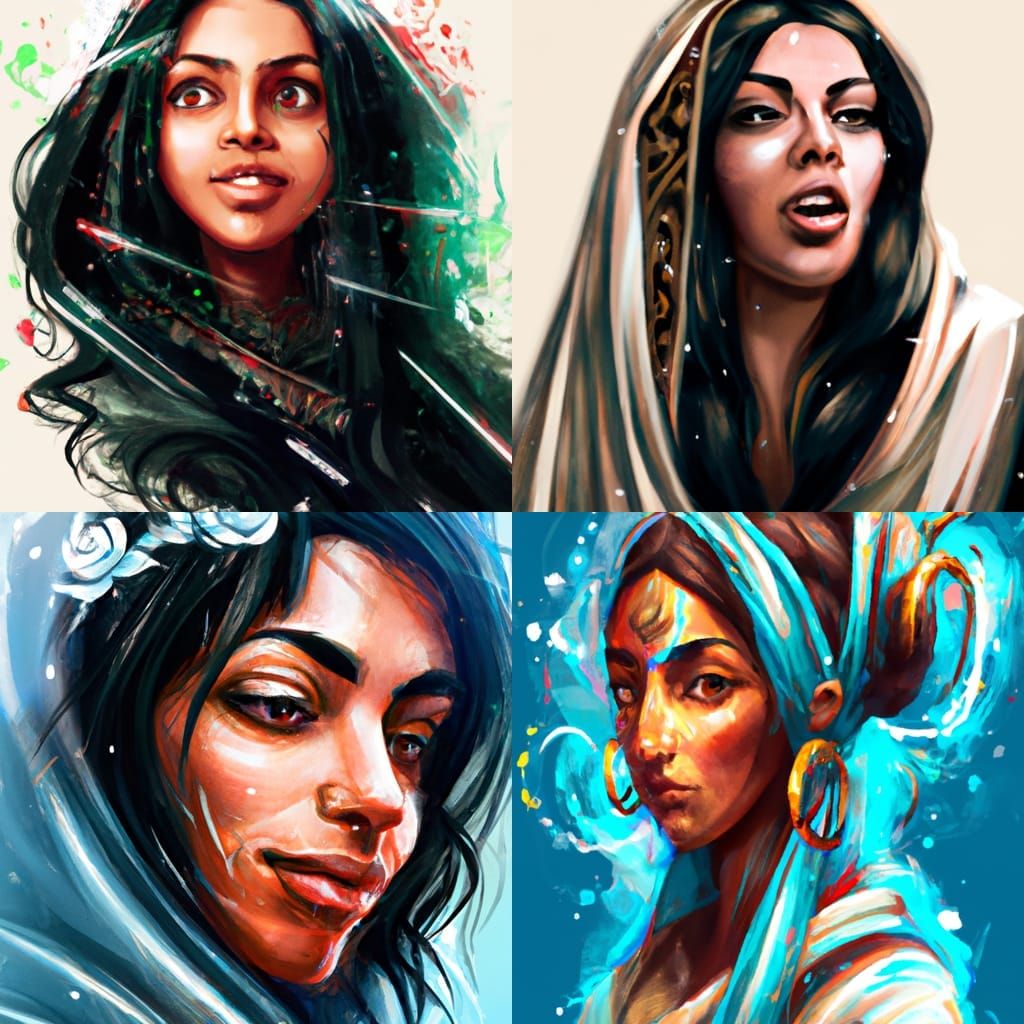 Stunning Arab Girl Portrait in Hyperdetailed Style