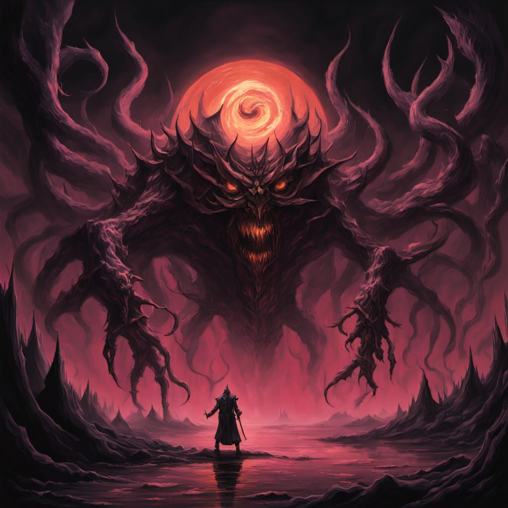 Eldritch Mutation Unfolds in a Dreamlike, Surrealist Landsca...