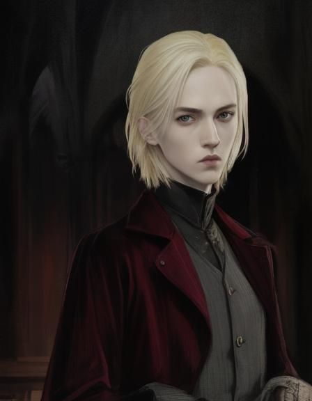 Slender Figure with Pale Yellow Hair