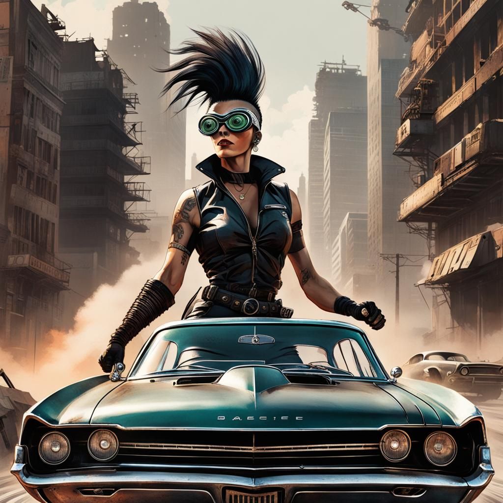 Post-Apocalyptic Race in a 1960s Muscle Car