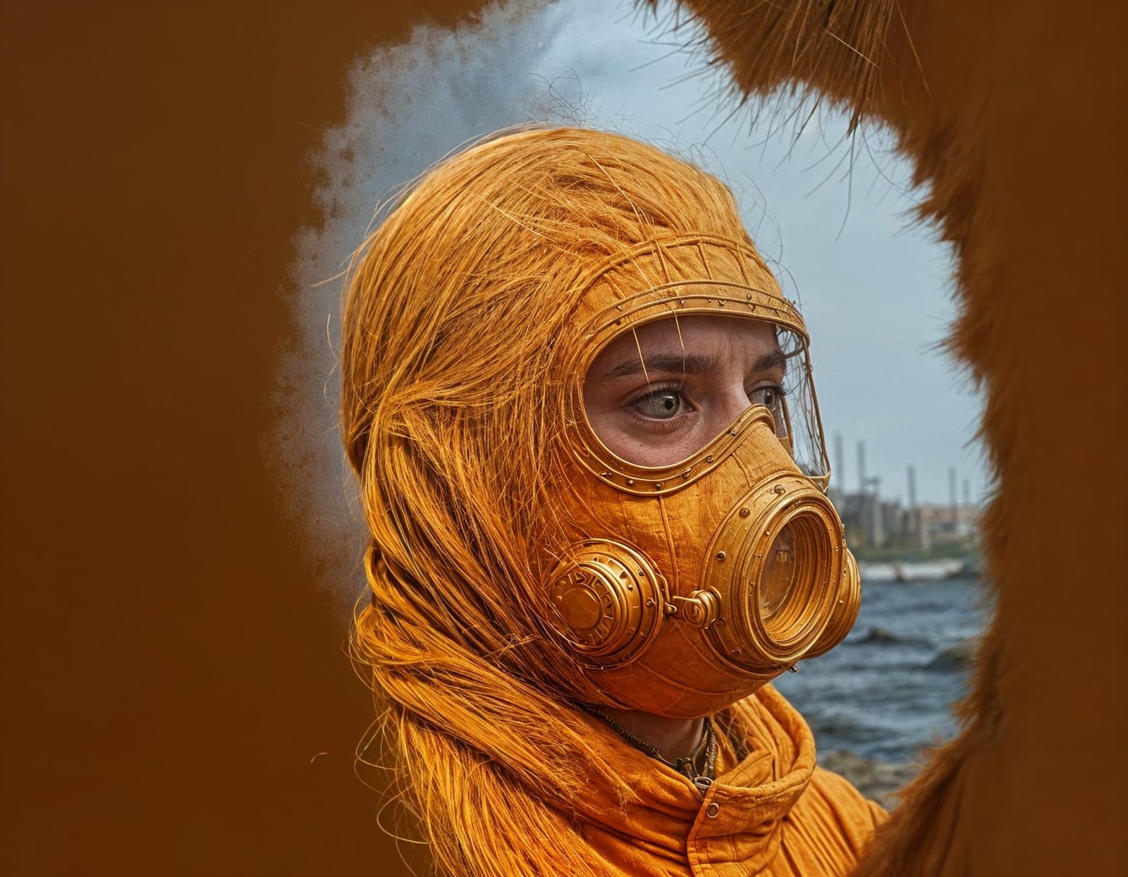 Oil Spill Landscape in Vibrant Hues and Unsettling Perspecti...