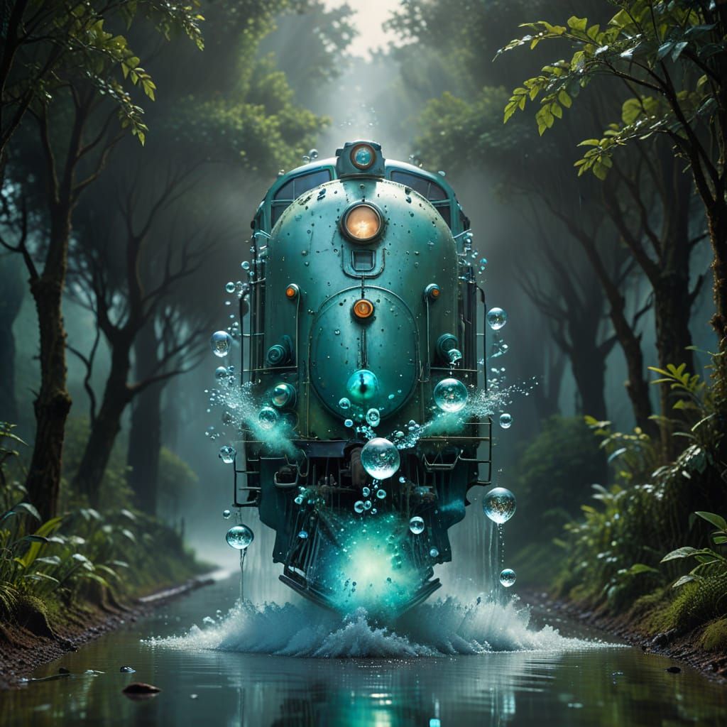 A train made of water.