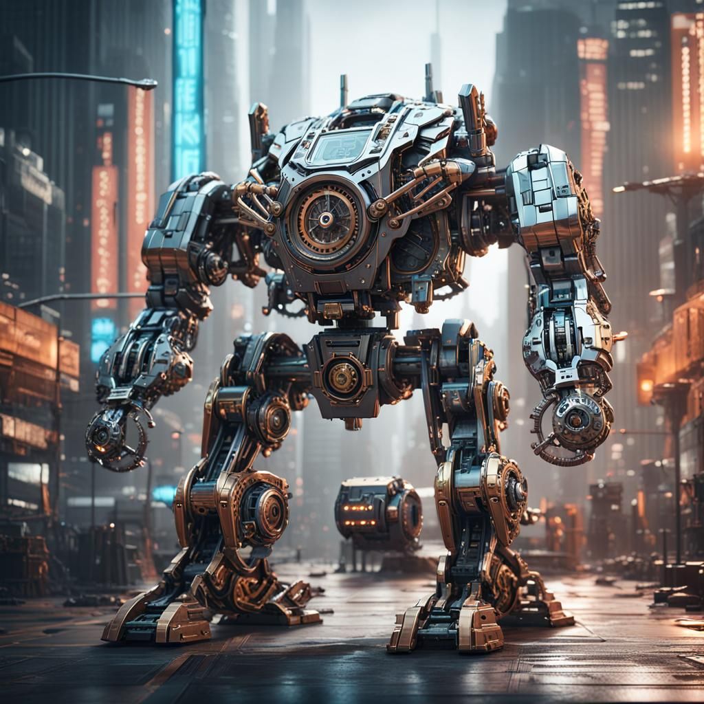 Futuristic Sci-Fi Timepiece in Polished Metal