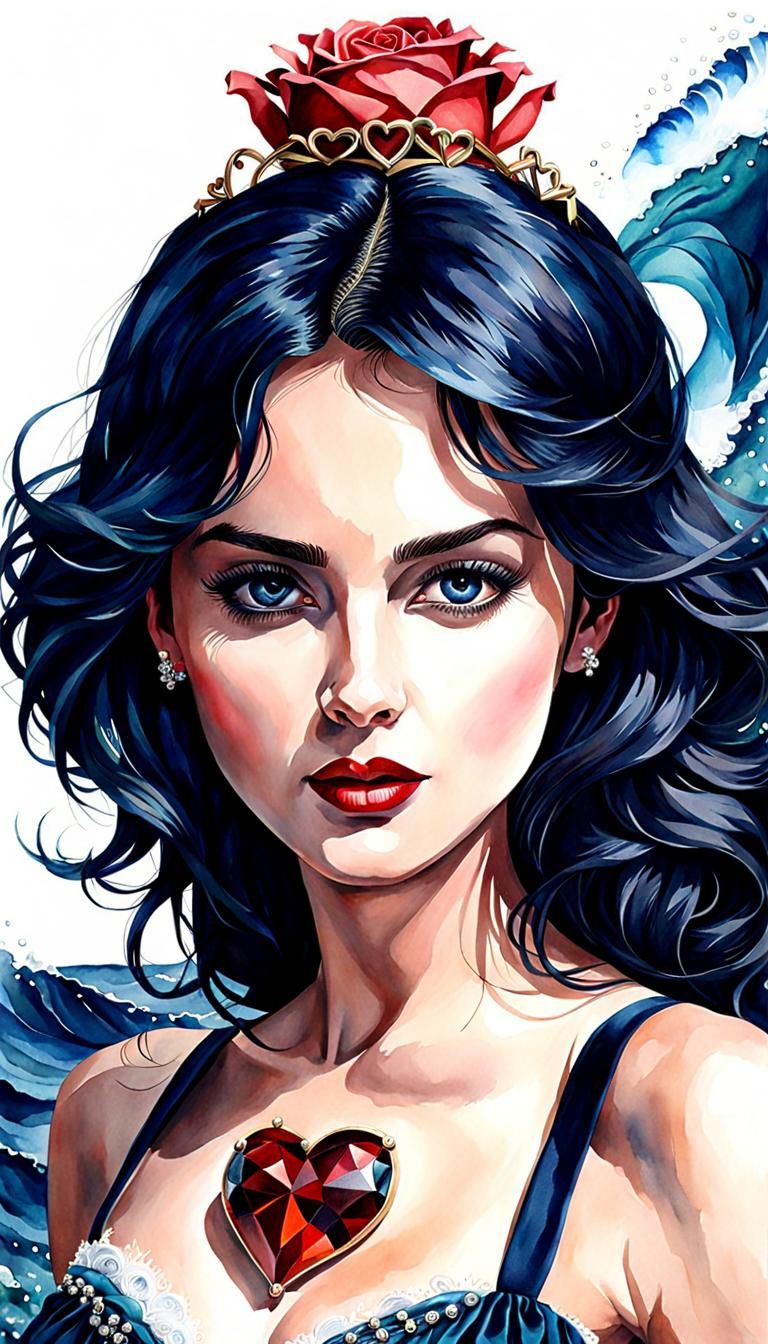 Hyperrealistic Watercolor Portrait of Rose DeWitt Bukater