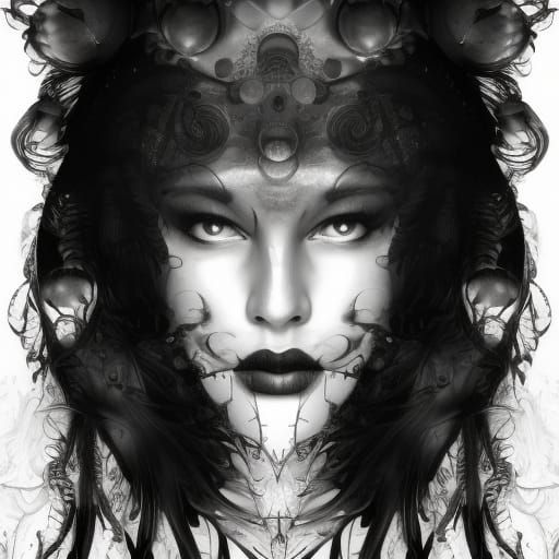 Seahorse in Liquid Ink Style of Rackham and Jean