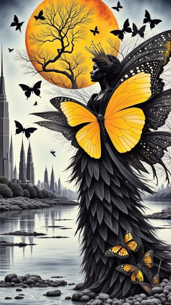 Surreal Spectral Figure in Dadaist Collage Style