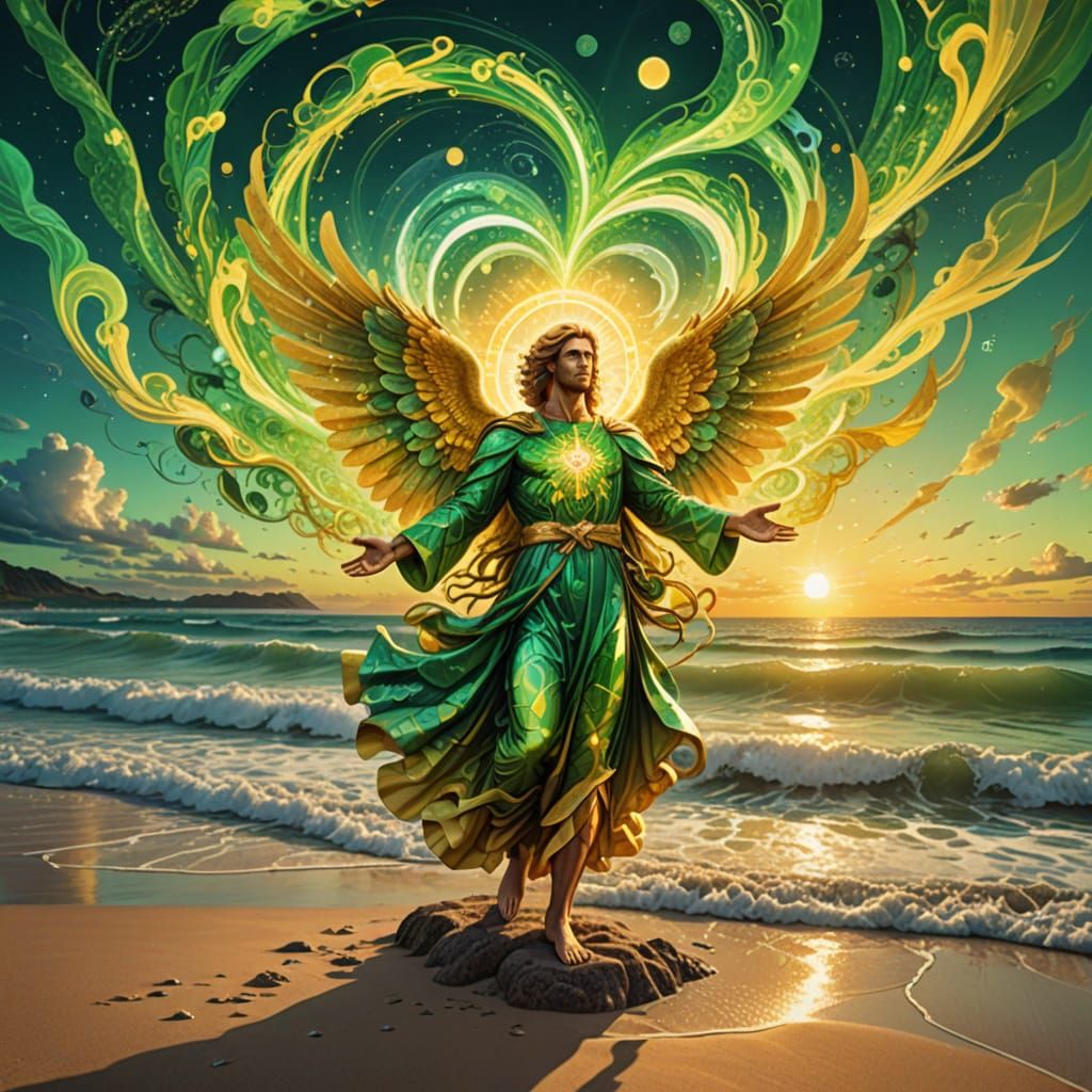 Archangel Raphael Unfolds Cosmic Healing Energy at Sunrise B...