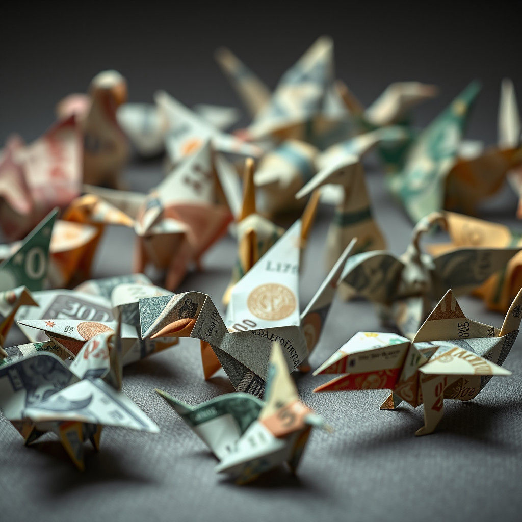 Money Origami: Intricate Currency Art Photography