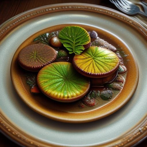 Gourmet Fish and Vegetables as Edible Art