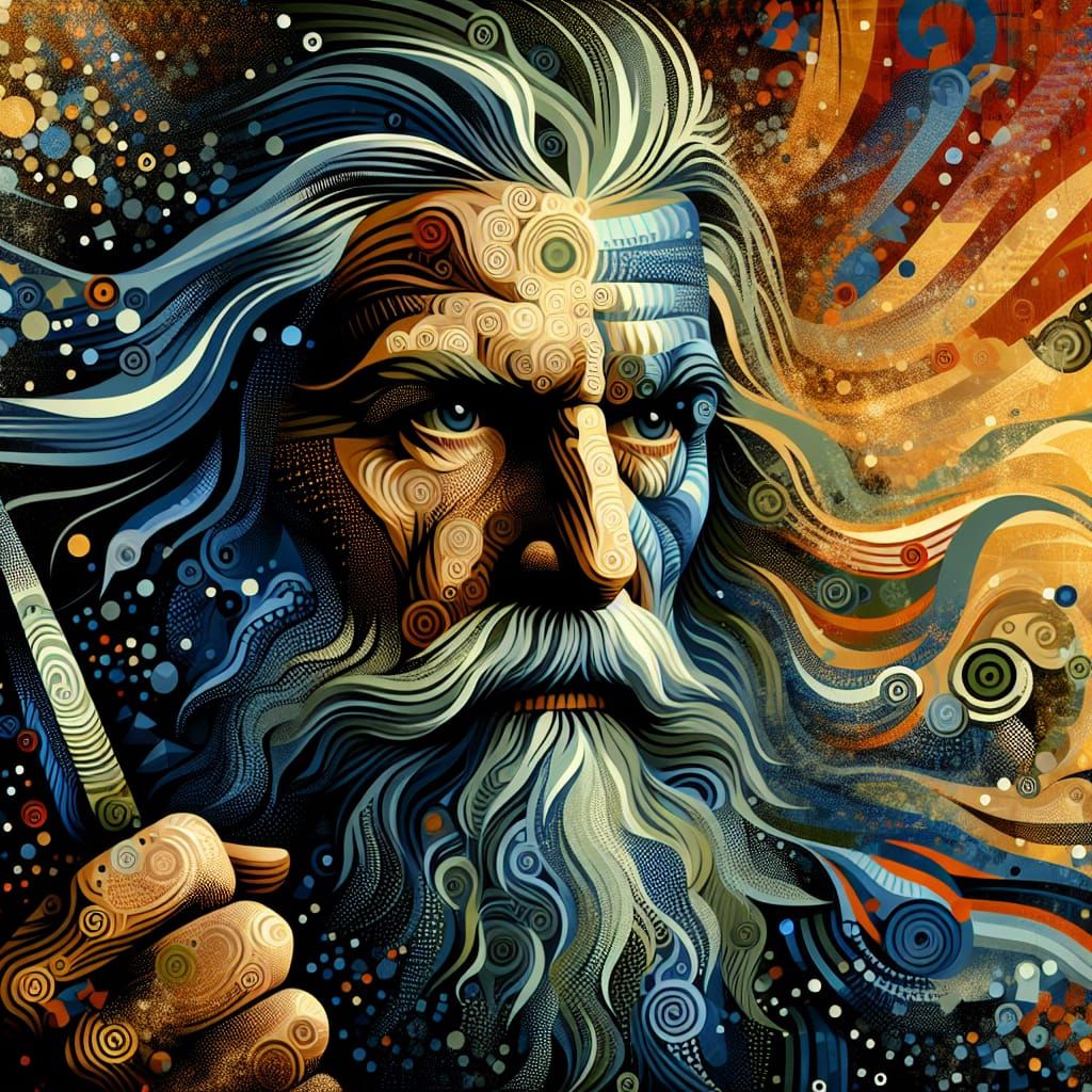 Wizard Portrait in Pop Art Hyperrealism