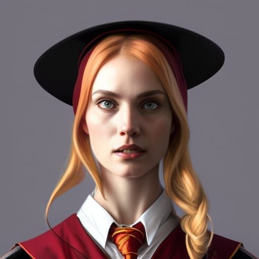 Witch Headmistress Portrait in Harry Potter Style